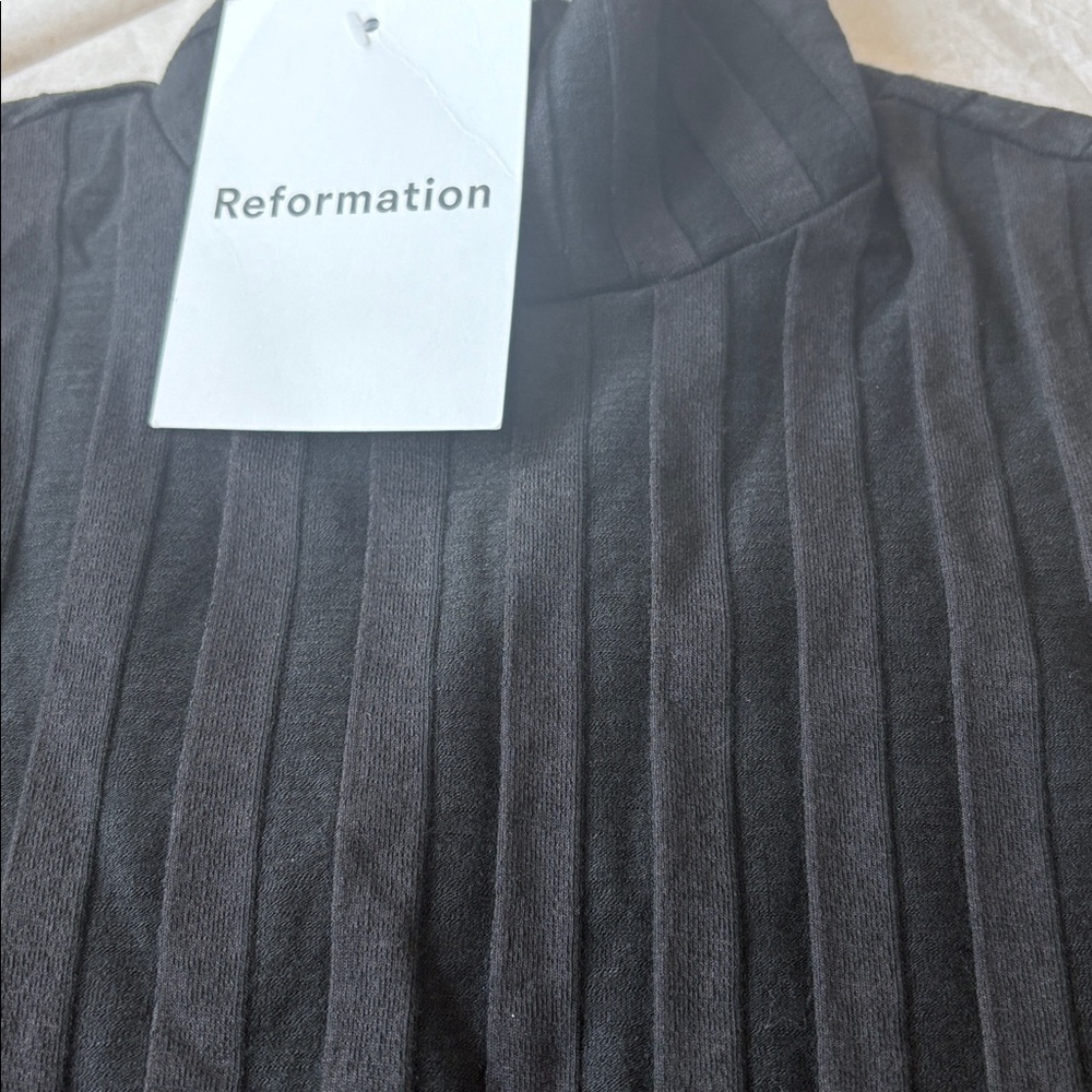NWT Reformation Libra Knit Dress Black Size Medium - Picture 5 of 6